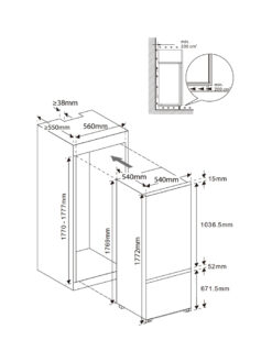 exquisit 8717202123421 ekgc270 70 inbouw koel vriescombinatie 4