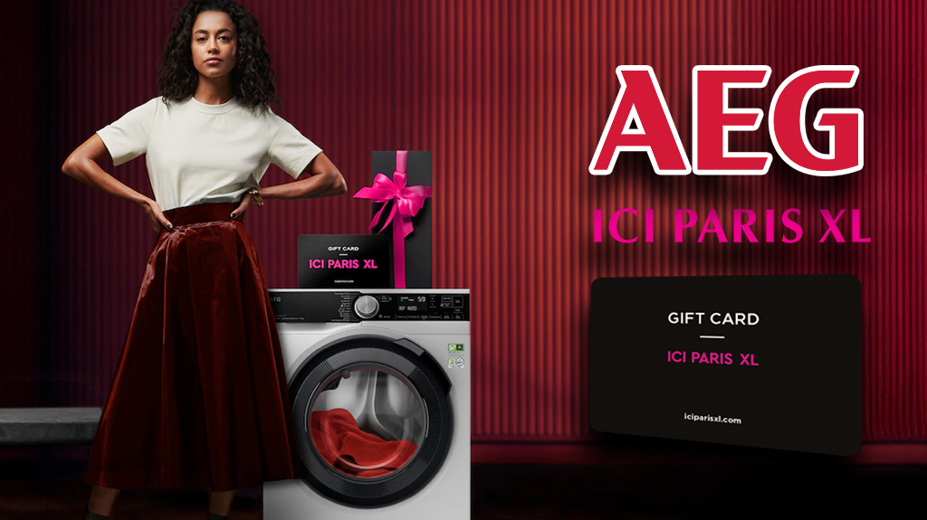 AEG Cadeau Actie: ICI PARIS XL Vouchers op Wassen & Drogen 1 giftcard ici paris aeg
