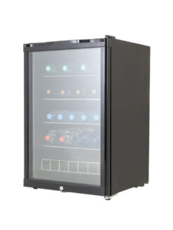 Husky KK111-BK-NL-HU Koelkast Tafelmodel Met Glazen Deur 130 Liter Zwart