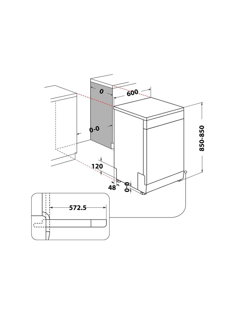 Indesit D2F HK26 vrijstaande vaatwasser 5 Indesit D2F HK26 vrijstaande vaatwasser - Afbeelding 4