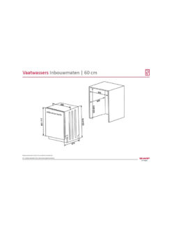 sharp 4550556118118 qwni15i45dxeu inbouw vaatwasser 7