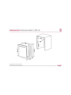 sharp 4550556129640 qwni25i44bxeu inbouw vaatwasser 9