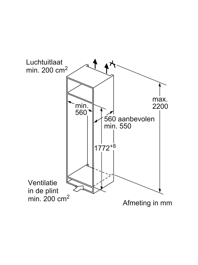Siemens KI81RAFE0 Inbouw nis 178 Koelkast 7 Siemens KI81RAFE0 Inbouw nis 178 Koelkast - Afbeelding 5