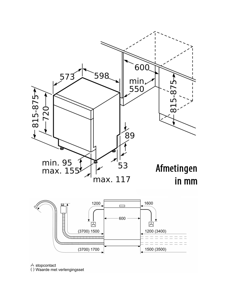 Siemens SN43ES22CE iQ300 Onderbouw vaatwassers 13 Siemens SN43ES22CE iQ300 Onderbouw vaatwassers - Afbeelding 11