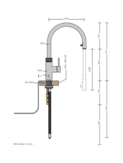 quooker 8720823101136 flex round afmetingen