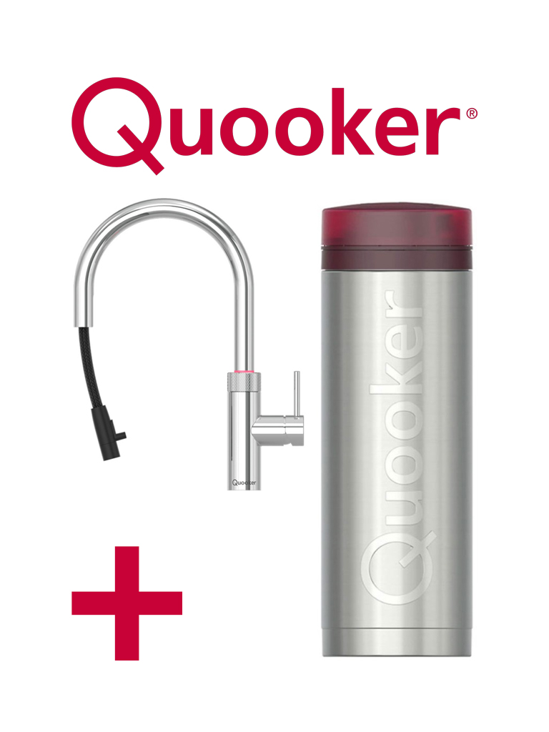 Quooker Flex Round Chroom Met PRO3 Boiler 3 in 1 Kokend Water Keukenkraan 2 Quooker Flex Round Chroom Met PRO3 Boiler 3 in 1 Kokend Water Keukenkraan