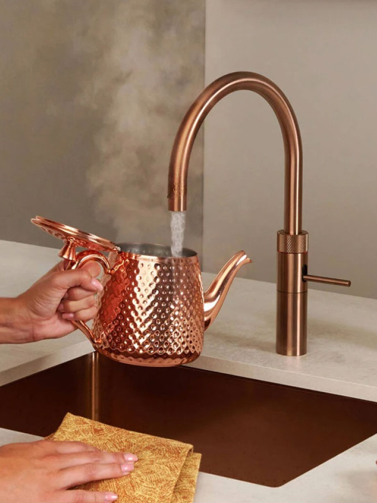 Quooker Flex Round Rosé Koper Met PRO3 Boiler 3 in 1 Kokend Water Keukenkraan 7 Quooker Flex Round Rosé Koper Met PRO3 Boiler 3 in 1 Kokend Water Keukenkraan - Afbeelding 6