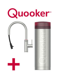 Quooker Flex Round RVS Met PRO3 Boiler 3 in 1 Kokend Water Keukenkraan