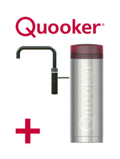 Quooker Fusion Square Zwart Met PRO3 Boiler 3 in 1 Kokend Water Keukenkraan