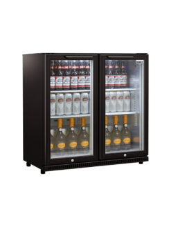 Husky C2-865-BK-NL-HU Professionele 186 Liter Horeca Glasdeurkoelkast