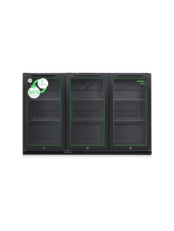 Husky C3H-ECO-865-BK-NL-HU Professionele 350 Liter Horeca Glasdeurkoelkast